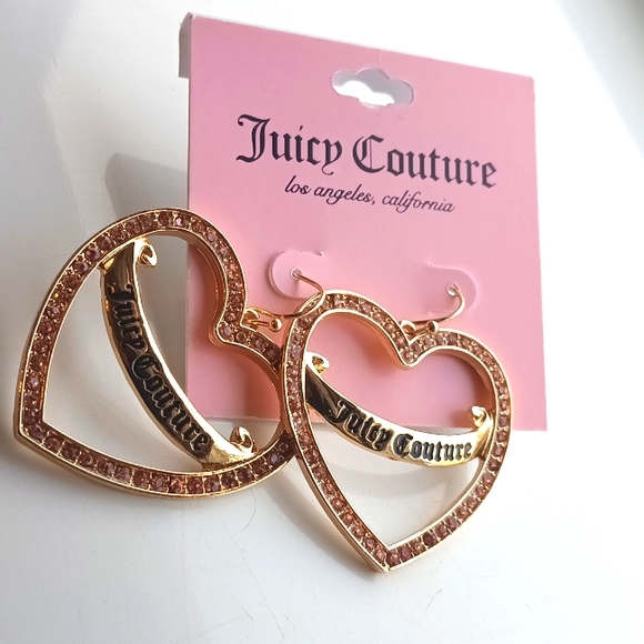 NEW Juicy couture Hearts earrings| women's rhinestone earrings - Picture 3 of 8